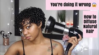 How to Diffuse Natural Hair [upl. by Moia]