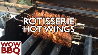 Weber Rotisserie Skewer System  Spicy Chicken Wings [upl. by Elram833]