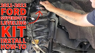 ReadyLift 25quot Leveling Kit Install Ford f250 Superduty [upl. by Euqinoj]