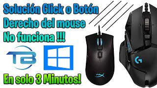 CLICK o BOTÓN DERECHO del MOUSE NO FUNCIONA en WINDOWS 10 ► Solución Fácil y rápido al problema [upl. by Bartle]