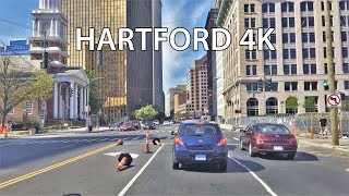 Driving Downtown  Hartford 4K  Connecticut USA [upl. by Manton]