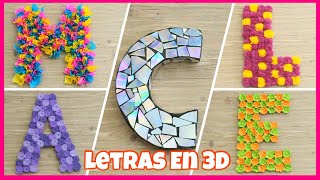 LETRAS EN 3D  5 IDEAS PARA DECORAR  DIY [upl. by Kern566]