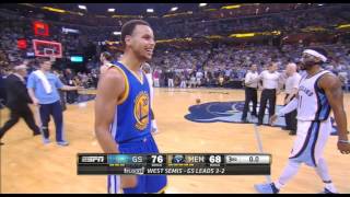 Stephen Curry Crazy 3rd Qtr Buzzer Beater  NBA Playoffs 2015  Warriors vs Grizzlies Game 6 [upl. by Teiluj]