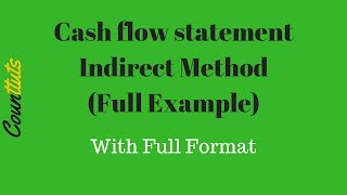 Cash Flow Statement  Indirect Method Full Example [upl. by Portuna]