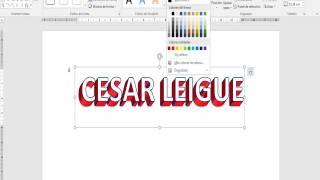 CREAR TEXTO 3D EN WORDBONITAS LETRAS EN WORD [upl. by Rexferd425]