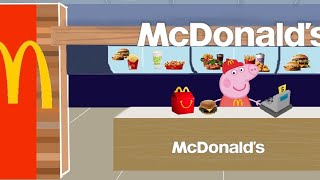 Peppa Pig Works at McDonalds [upl. by Yerfej]