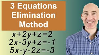 Solving Systems of 3 Equations Elimination [upl. by Riamu262]