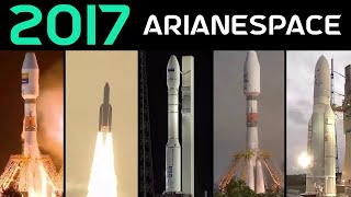 Rocket Launch Compilation 2017  ArianeSpace [upl. by Kaz]