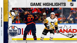 Penguins  Oilers 12121  NHL Highlights [upl. by Auqenat369]