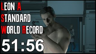 Resident Evil 2 Remake  Leon A Speedrun Former World Record  5156 [upl. by Nevai]