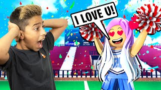 Our School Cheerleader has a CRUSH On Me Roblox Brookhaven  Royalty Gaming [upl. by Eldrida553]