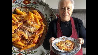 Pasta Grannies make handrolled penne called garganelli [upl. by Barbe]