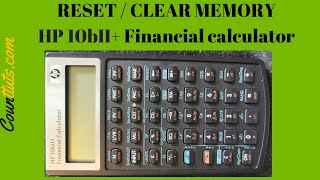 How to Clear amp Reset Financial Calculator HP 10bII [upl. by Nedrud]