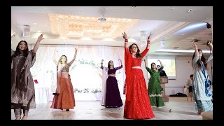 PUNJABI WEDDING RECEPTION DANCE PERFORMANCE  HARNEET amp RUPINDER  BRAMPTON CANADA [upl. by Inness859]