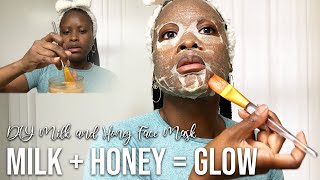 aibrownsmile  DIY Milk  Honey Face Mask for Glowing Skin [upl. by Etsirk]