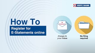 How To Register for EStatements online  HDFC Bank [upl. by Nwahsor]