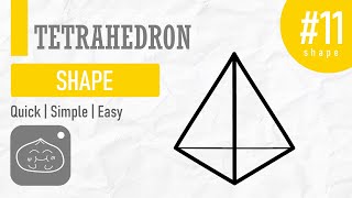 How to draw a triangular pyramid  Tetrahedron [upl. by Antoinetta]