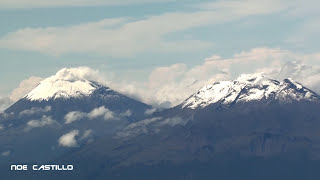 Volcanes Popocatepetl e Iztaccihuatl  Vista despegando del AICM CIUDAD DE MEXICO [upl. by Leeke]