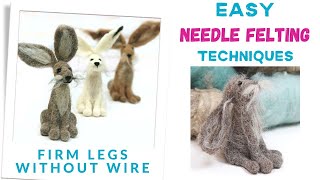 How To Needle Felt Firm Legs For Your Animals [upl. by Jempty701]