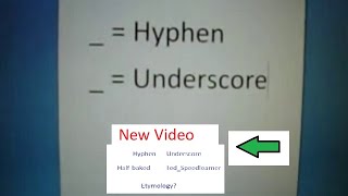 Old Hyphen amp Underscore Please Read The Description Box [upl. by Meldoh]