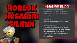 ROBLOX HESABIM SİLİNDİ [upl. by Attenweiler]