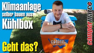 ❄MiniKlimaanlage❄ selber bauen aus alter Kühlbox Geht das Kühlung für heiße Tage☀️🌡 campermarco [upl. by Neros193]