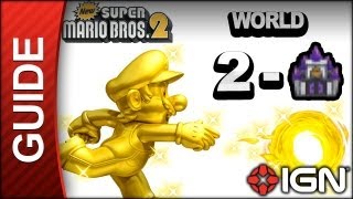 New Super Mario Bros 2  Star Coin Guide  World 2Castle  Walkthrough [upl. by Charry]