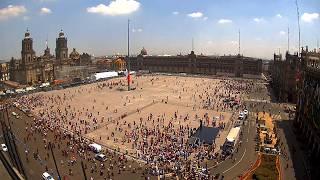 Sismo en la cdmx 19 de septiembre 2017 visto desde el Zócalo [upl. by Hulda108]