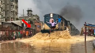 Trains vs Water  Trains Running In The Water Compilation [upl. by Ruffin]