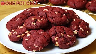 Red Velvet Chocolate Chip Cookies  One Pot Chef [upl. by Rina]