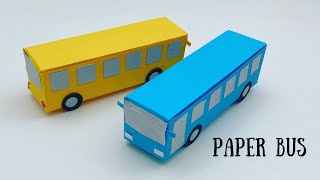 How To Make Easy Paper Toy BUS For Kids  Nursery Craft Ideas  Paper Craft Easy  KIDS crafts  BUS [upl. by Rhine167]