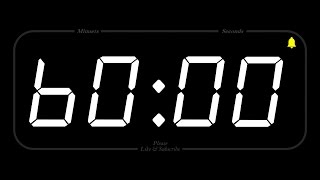 60 MINUTE  TIMER amp ALARM  1080p  COUNTDOWN [upl. by Aeht]