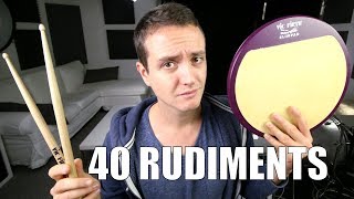 All 40 Rudiments  Daily Drum Lesson [upl. by Scheer983]