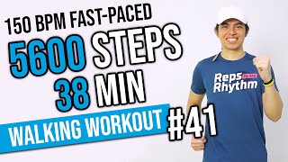 150 BPM FastPaced Workout • 5000 Steps in 38 Min • Walking Workout 41 • Keoni Tamayo [upl. by Hardin]