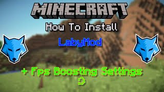 How To Install LabyMod  Fps Boosting Settings 2021 [upl. by Euqirat]