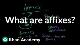 What are affixes  Reading  Khan Academy [upl. by Socha]