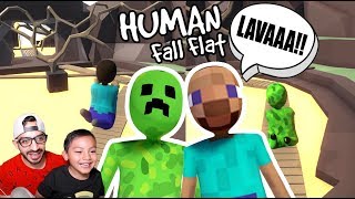 Lava en Mundo de Plastilina  Minecraft en Human Fall Flat  Juegos Karim Juega [upl. by Fe]