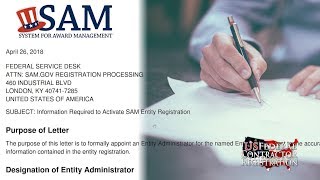 Completing the SAMGOV Entity Registration Notarized Letter [upl. by Annecorinne130]