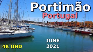 Portimao Marina  Portugal Walking tour 4K Ultra HD [upl. by Yessac]