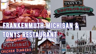 Biggest BLT Sandwich Tonys Restaurant and Exploring Frankenmuth Michigan [upl. by Ecire945]