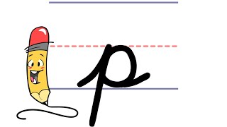 Pencil Petes Cursive Writing  Lowercase p [upl. by Ydolem861]