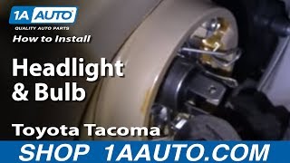 How to Replace Headlight 0104 Toyota Tacoma [upl. by Nahtanoy]