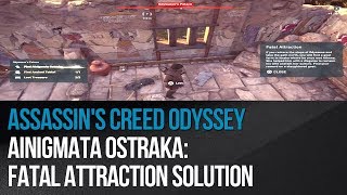 Assassins Creed Odyssey  Ainigmata Ostraka Fatal Attraction solution Odysseuss Palace [upl. by Nodnarbal592]