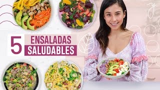 5 Ensaladas Saludables Fáciles y Económicas🥗 Yovana [upl. by Iinden]