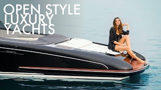 Top 5 Small Open Style Luxury Yachts by Riva Yachts  Price amp Features [upl. by Yelbmik912]