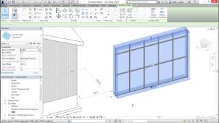 32 Adding curtain walls REVIT 2017 [upl. by Bak545]