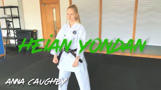 Heian Yondan  Green belt Kata  6th Kyu [upl. by Sinnod]