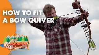 How to fit a Bow quiver traditional archery [upl. by Refinney]