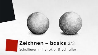 Zeichnen – basics 33 Schattieren mit Strukturen [upl. by Aikehs]