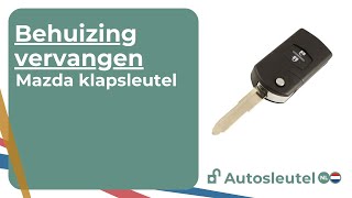 Mazda 2knops of 3knops klapsleutel  Behuizing vervangen [upl. by Annahtur]